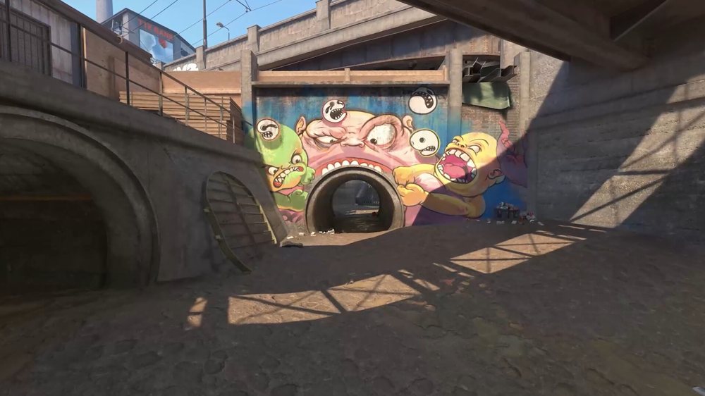 Overpass canal in Counter-Strike 2